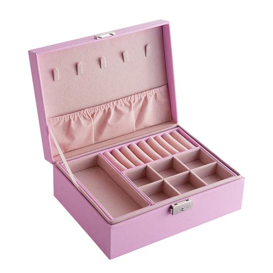 

Прочная конструкция Портативный Уникальный легкий Прочная конструкция Двухслойный футляр для ювелирных изделий Шкатулка-органайзер для ювелирных изделий