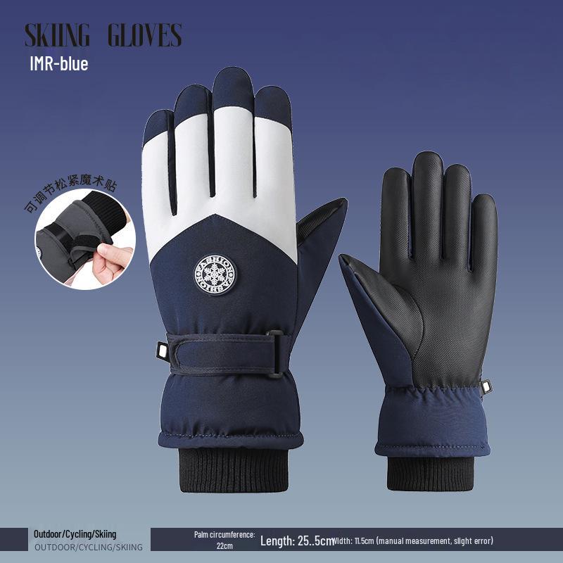 

Женские зимние ветрозащитные перчатки с сенсорным экраном - Толстые, с вельветовой подкладкой для тепла, холодостойкие, идеально подходят для катания на лыжах, верховой езды и использования в электромобиле One Size