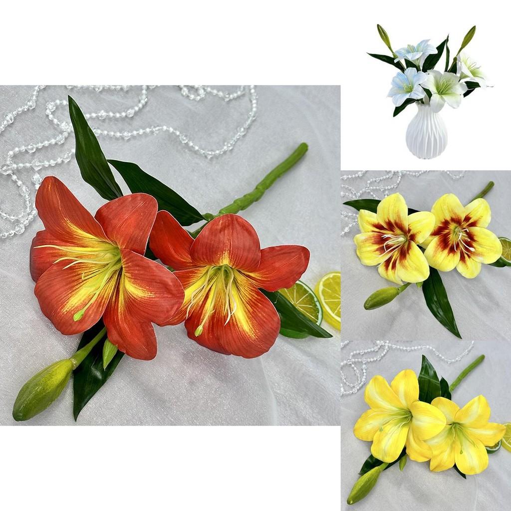 No Ip Realistic Lily And Foxglove Faux Flowers With 3d Printing For Home Styling
