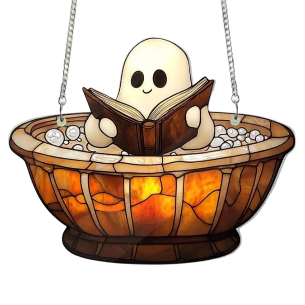 Acrylic Halloween Window Hanging Decor For Indoor Outdoor Fall Party Home Decoration Durable Unbreakable Design