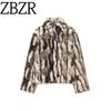 Za Autumn and Winter New Arrivals Women's Clothing Zr European and American Style Fashion Faux Fur Effect Coat Jacket 4360041