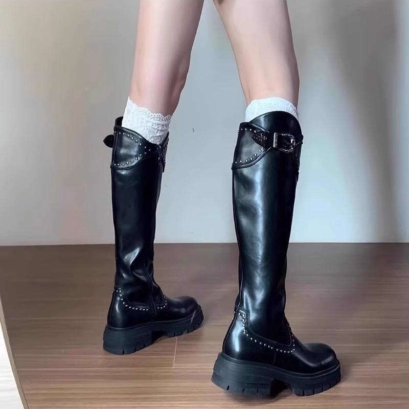 Thick Heel Brown Maillard Tall Boots Children's Summer New Autumn Western Cowboy