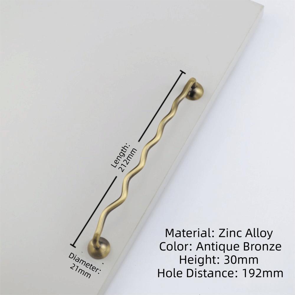Wave Shaped Cabinet Door Handles Bright Silver Wardrobe Pulls Cabinet Bar Pulls  For Wardrobe
