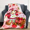 1pc Princess Strawberry13 Blanket, Gift, for Men and Women, Soft Blanket, Good for Sofa Bed Couch Travel, Lightweight Flannel Blanket
