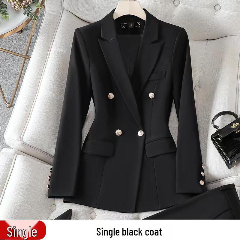 Women's Professional Suit Set: Elegant Spring/Autumn Attire for College Interviews & Hotel Manager Uniform.