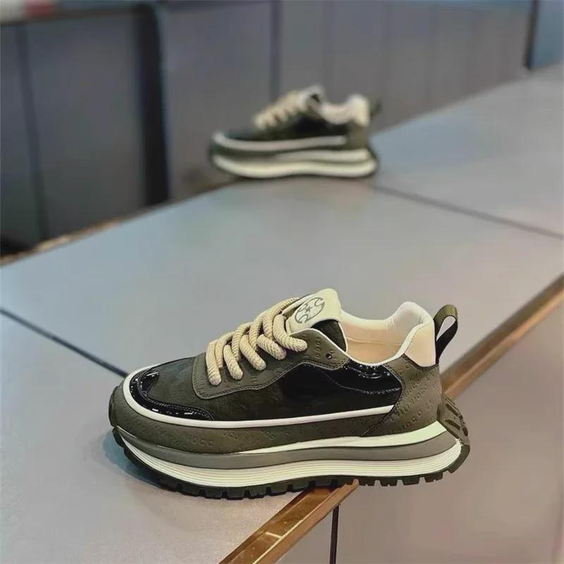 Trendy Herbst/Winter Chunky Sneaker für Herren: Sport- und Freizeitschuhe mit erhöhter Sohle im Forrest-Gump-Stil