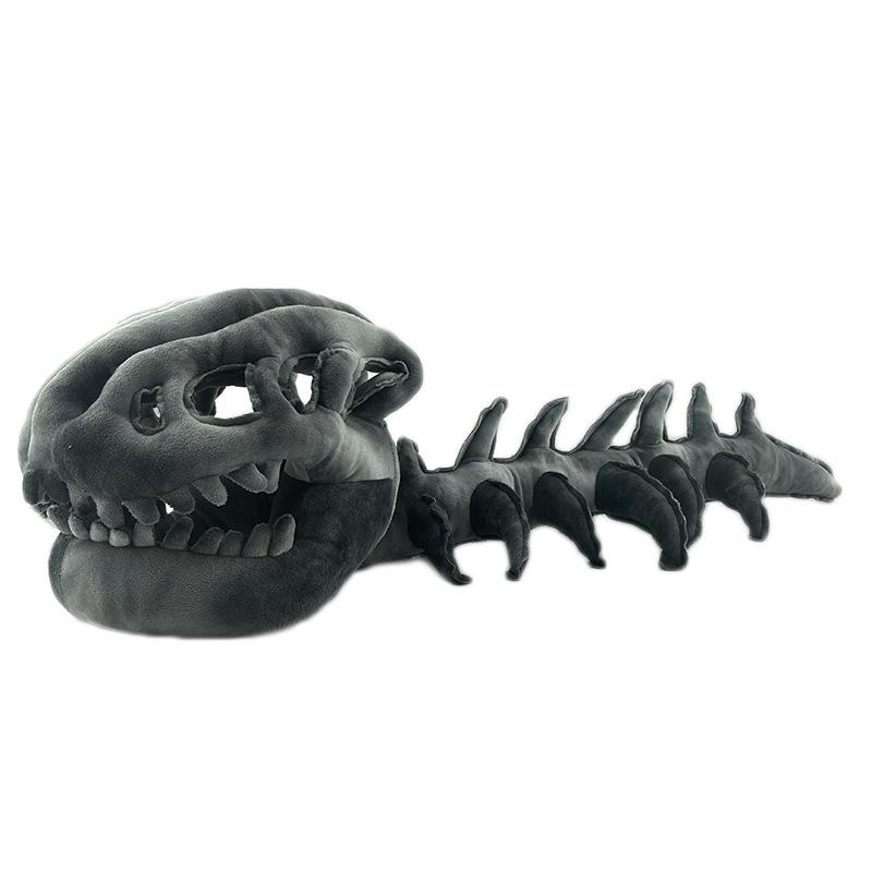 

New Dinosaur Bone Head Hat Dazzling Dinosaur Skeleton Plush Doll Toys Game Photo Props Party Cosplay Spooky Quirky Fun Head Doll 80CM