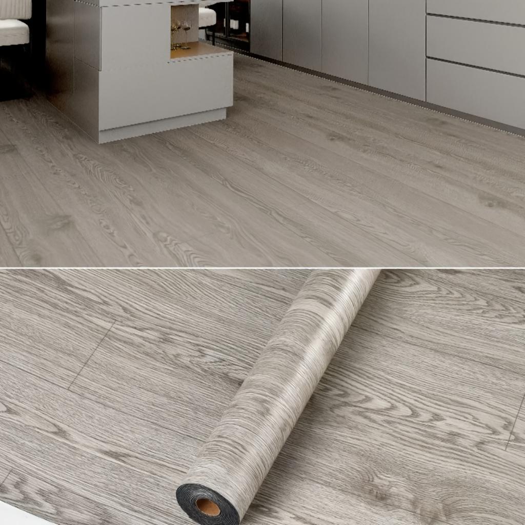 40cm Self-Adhesive Wood Grain Sticker Peel And Stick Wallpaper Waterproof Anti-Slip Floor Sticker Living Room Bedroom House