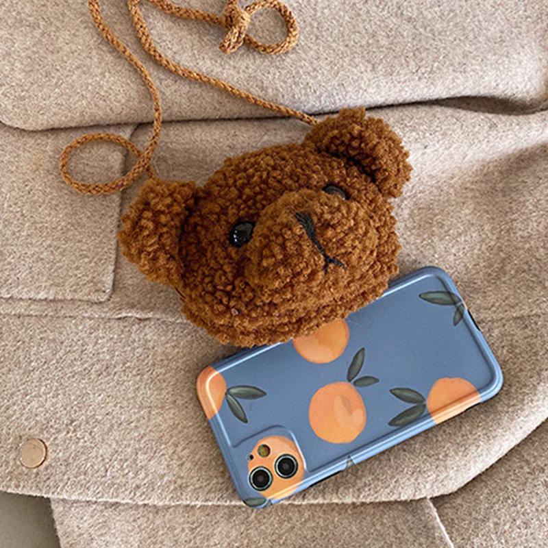 Cute Cartoon Bear Shoulder Bag For Children Kids Messenger Bags Animals Backpack Stuffed Plush Single Shoulder Bag Girls Purses