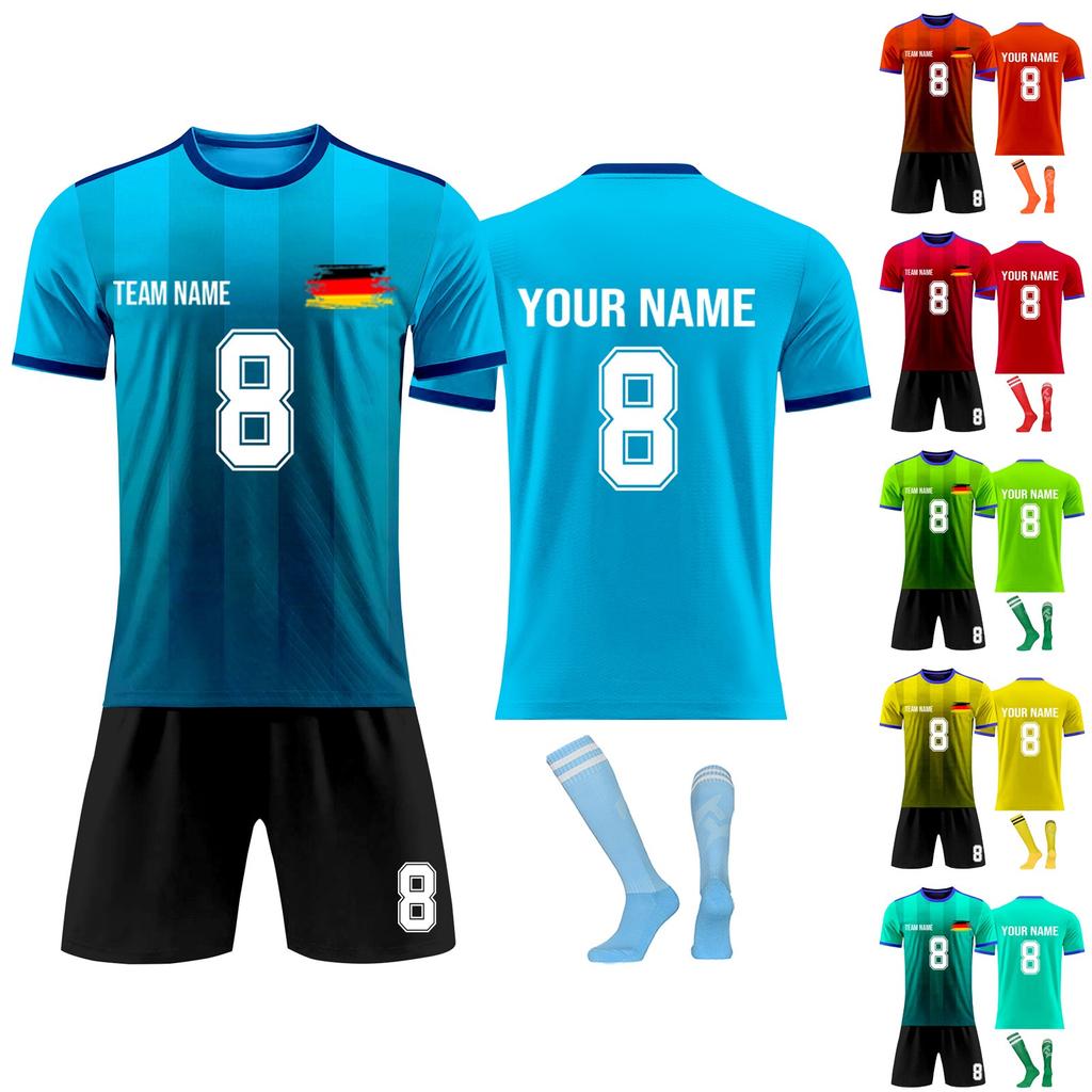 Personalised Shirts Kit Mens Girls With Name Number Custom Football Jerseys For Boys Training Suit