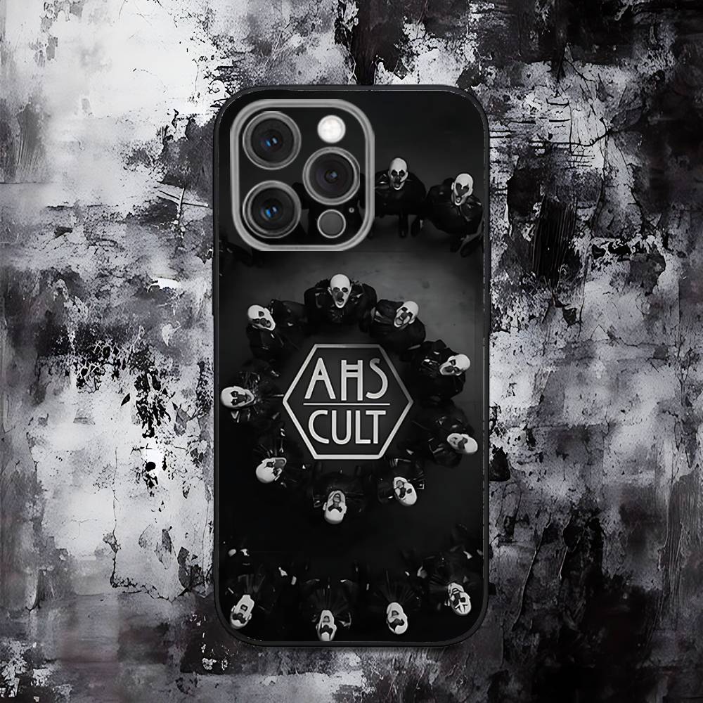 AHS American Horror Story Phone Case For iPhone 16,15,14,13,12,11,Pro,Max,Plus,X,XS,SE,E,Mini,Soft Silicone Black Case