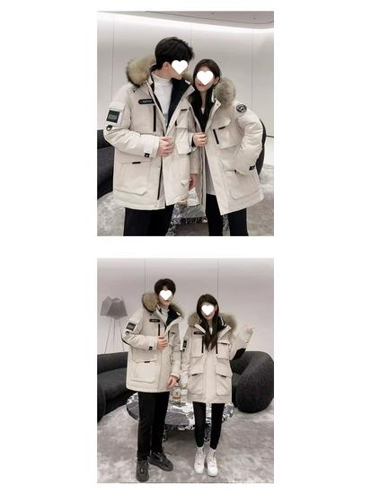 2025 Winter Unisex Extreme Cold Down Jacket with Fur Collar - Thick, Loose, and Warm