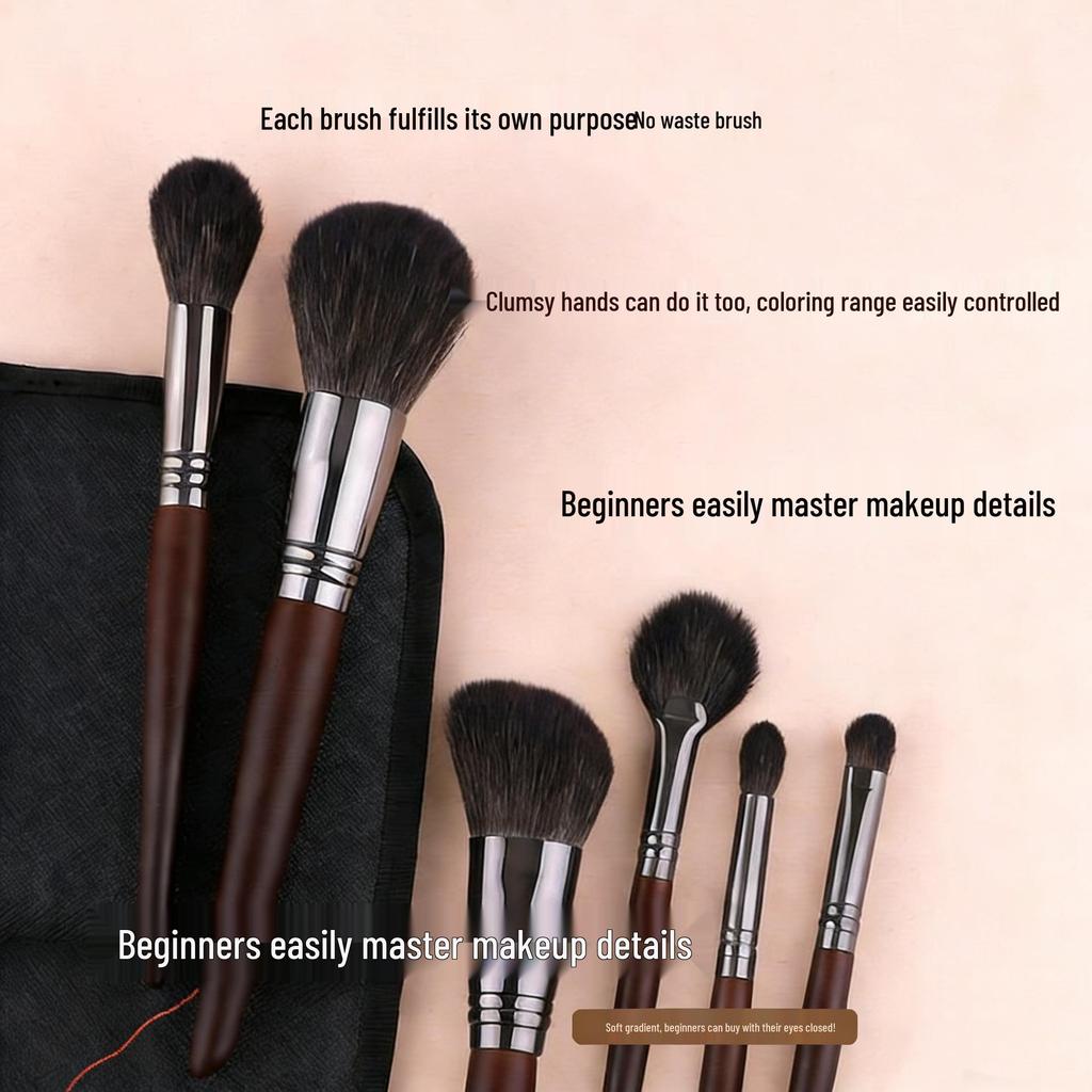 18-Piece Professional Makeup Brush Set with High-Grade Animal Hair