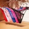 CHROME CRANE Sexy Floral Print LW115 Women's T-Back Panties, Lingerie, Underwear, (05.Red)