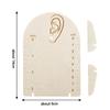 Earring Measurement Display Stand Wood Ear Stud Stand Earring Organizer Frame With Measurement Arch-Shaped Earring Holder