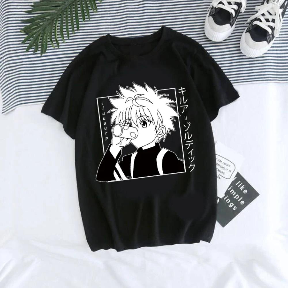 Anime Hunter X Hunter Tshirt Japan Unisexga Hisoka Killua Zoldyck Kawaii Funny T Shirts Kurapika Devil Eye Short Sleeve Tee Tops