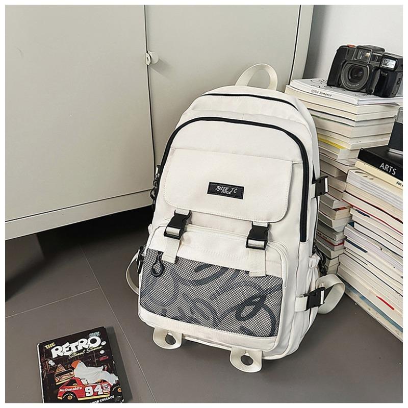 School Bag New High-value Tooling Style Fresh and Simple Backpack Couple Light Travel Large Capacity Backpack