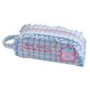 Checkered Pencil Storage Bags Embroidery House Pencil Pouch New Stationery Bag  Daily Use