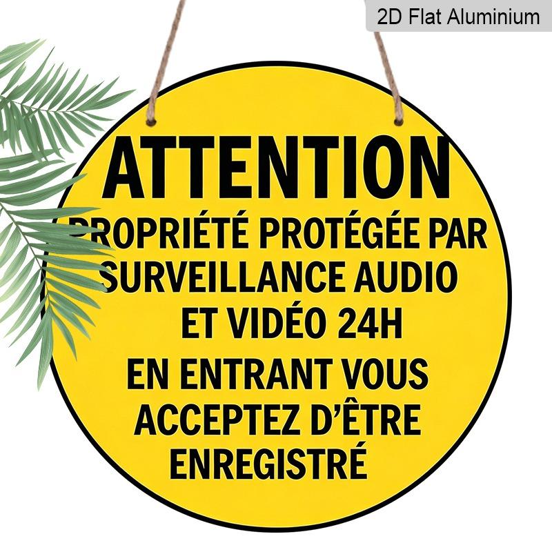

2D Flat, Retro-style, High-end Round Aluminum Wall Decoration, Available in Various Sizes. Safety Warning Sign. Suitable for Indoor and Outdoor 20*20cm