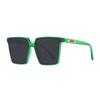 Korean Style Unisex Large Frame Square Sunglasses with Face-Slimming Sun Protection