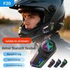 Bluetooth Motorcycle Helmet Headset F20pro: Cross-Brand Intercom, Two-Person Riding, Music Sharing.