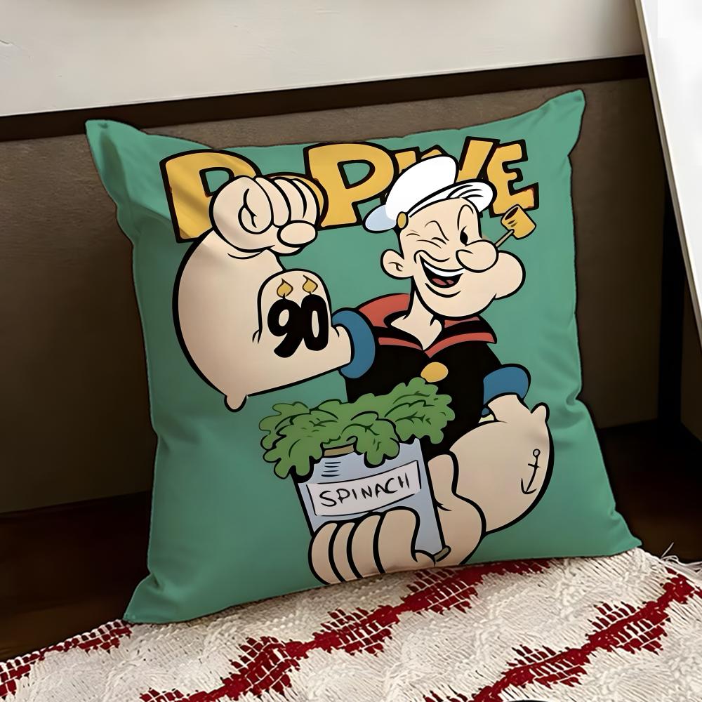 PPopeye the SSailor Cushion Cover Reversible Soft Durable Pillow Cover Home Car MultiScene Use for Daily Comfort