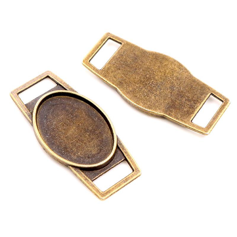 10 pièces 18x25mm Taille intérieure 3 couleurs Style classique Cabochon Camée Base Monture Charms Pendentif Bijouterie