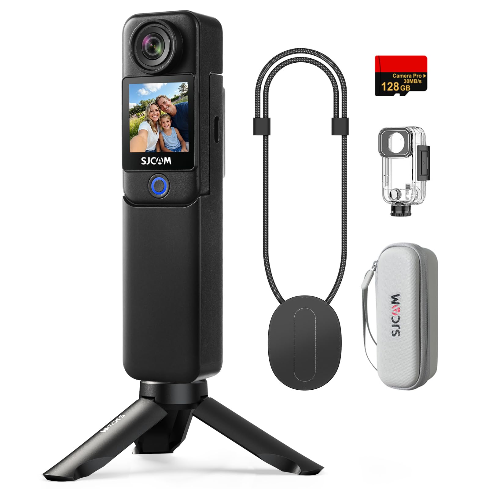 

SJCAM C300 4K Action Camera Vlog Camera Pocket Camera Battery Life Electronic Wide Angle Dual Touchscreen Wearable Body Camera 8x Zoom 3800mAh High чорний