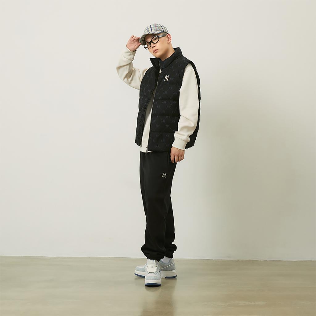 New MLB MONOGRAM Collection New York Yankees Down Vest Unisex Black 3ADVM0246-50BKS