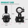 Motorcycle Projection LED Headlight Lens Bi-color Auxiliary Spotlight Red Flashing Warning Light Motorcycle Accessor