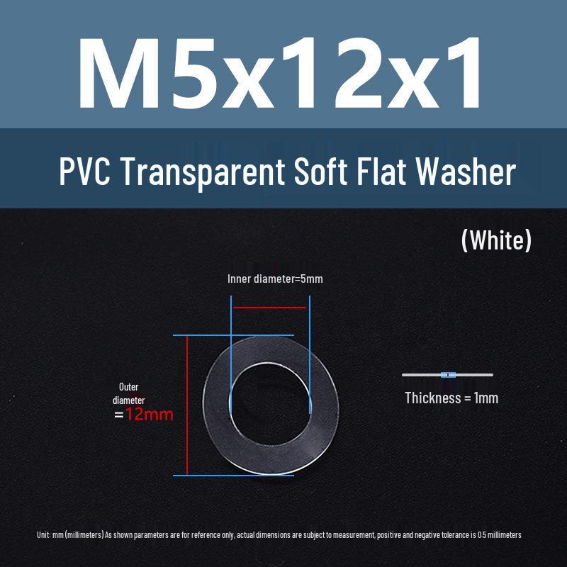 Yigu Transparent PVC Washer: Insulating Soft Rubber Gasket for Screws
