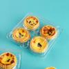100pcs Disposable Portuguese Egg Tart Paaging Box Plastic Baking Cake Case  Kitchen Cooking Tools