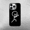 Cartoon Stickman Matchman Phone Case For iPhone 17,16,Pro,Max,e,15,14,Plus,13,12,Mini,11, Matte Colored Silver Luxury Cover