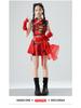 Chinese Red Dragon Jazz Dance Skirt Set - Girls' Fashion Show & Street Dance Costume