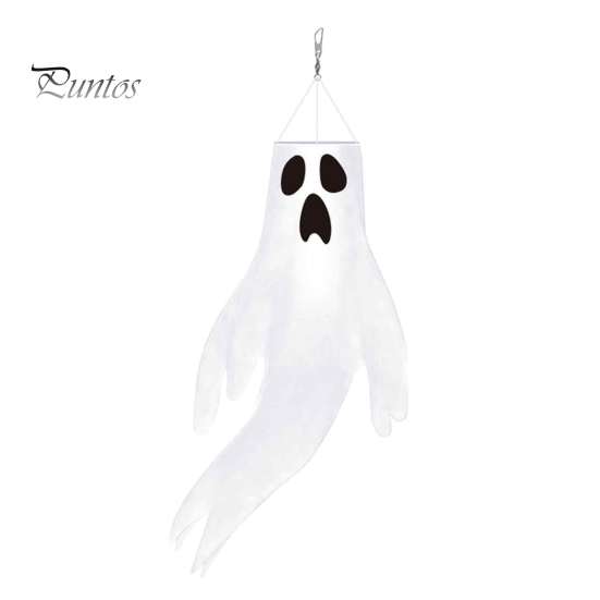 Party Atmosphere Props 44 Inch Halloween Hanging Ghost Windsock, White Flying Ghosts Flag Wind Scary Yard Socks for Tree, Outdoor Patio, Decor