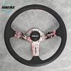 JDM Sakura Flower Spoke Steering Wheel 14inch Modified Car Sports Drift Steering Wheel for Universal