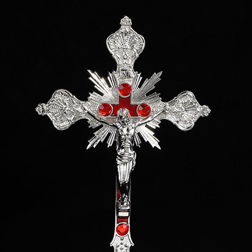 Church Relics Jesus on The Stand Cross Wall Crucifix Antique Home Chapel Decorations Ornamemts