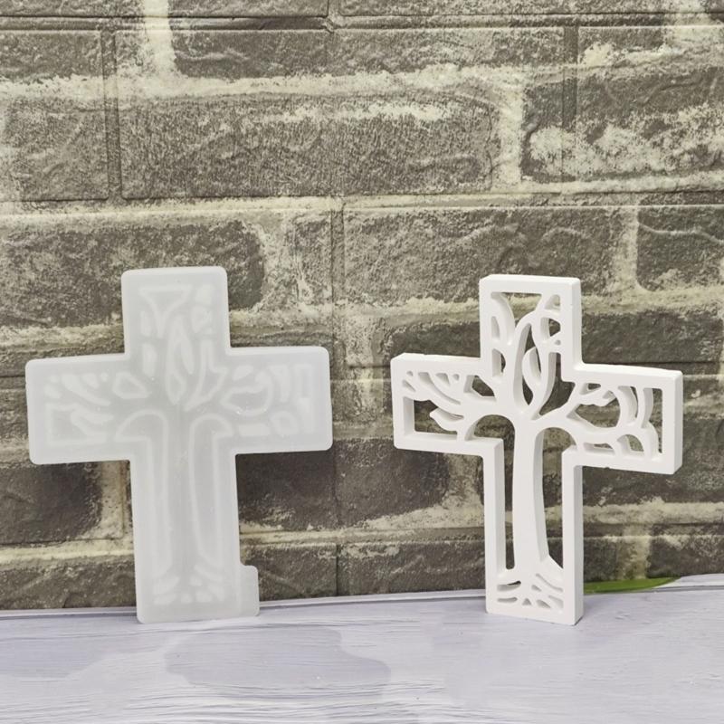 Creative Silicone Crossed Mold Easy Demolding Mold For Handmade Gift Religious Decors And Craft Project Making Essential
