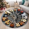 Guitar Theme Music Round Area Rug Vintage Musical Home Decor Carpet Soft Non-slip Floor Protection Mat for Living Room Bedroom