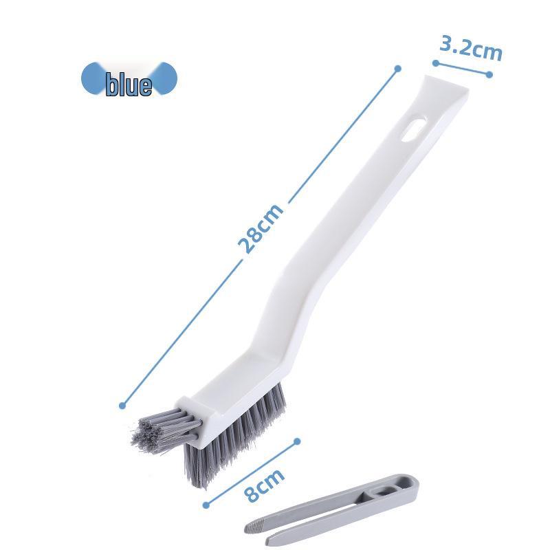 Multi-functional Cleaning Brush: Bathroom & Kitchen Three-in-One Tool for Gaps, Windows, and Hair Removal.