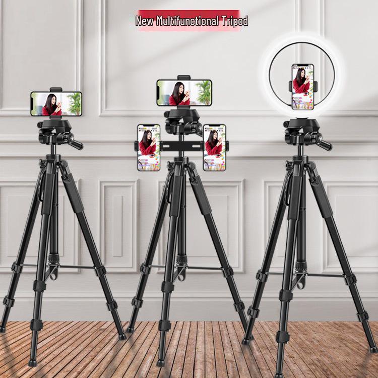 Einziehbarer Stativ-Handyhalter mit Fülllicht für Live-Streaming und Selfie-Fotografie