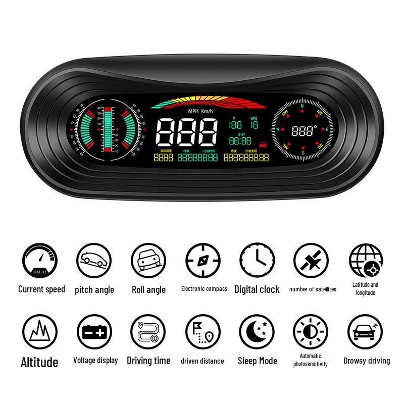 P18 Universal GPS Car HUD HD Multifunction Display
