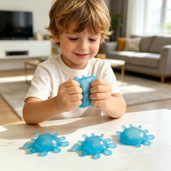 Splash Shaped Squeeze Ball Slow-Rising Soft Fidget Toy for Stress Relief Non-Sticky Portable Fun Decompression Gadget for Kids Adults