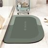 Absorbent Mat Toilet Door Non-slip Mat Quick Drying Soft Diatom Mud Toilet Bathroom Floor Mat Oval