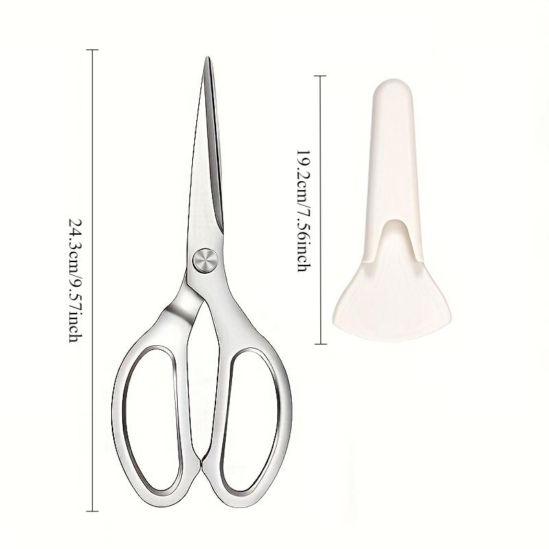 Stainless Steel Kitchen Scissors, Powerful Multifunctional Household Scissors for Meat, Poultry, Free Magnetic Scissors Cover