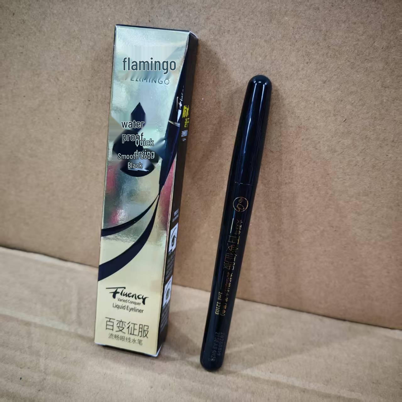 Flamingo Waterproof Quick-Dry Eyeliner Pen for Women - Sweat-Proof, Long-Lasting, No Smudge, Beginner-Friendly 1ml