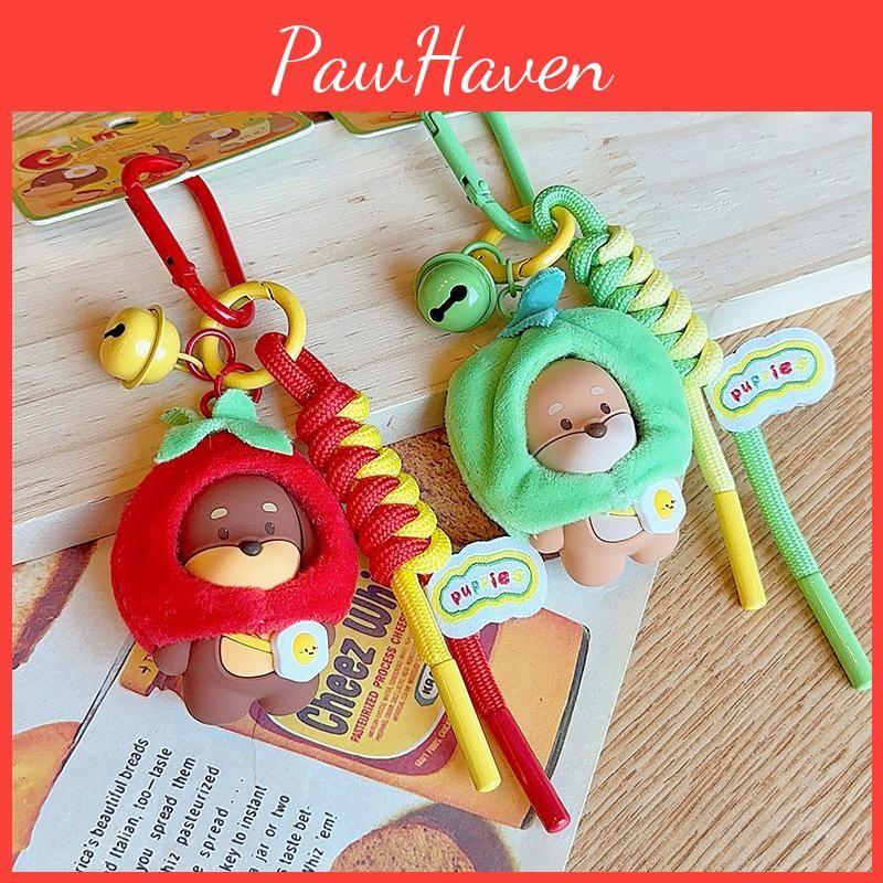Pacpas Dachshund Plush Vegetable Head Cover Keyring For Daily Use And Gift