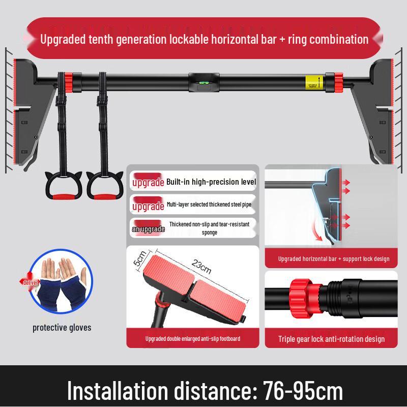 Adjustable No-Drill Doorway Pull-Up Bar