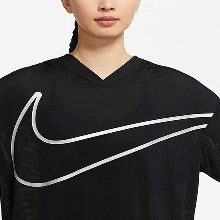 Nike Pro Collection Logo Print Training Hoodie Women Hoodies Black DA0955-010