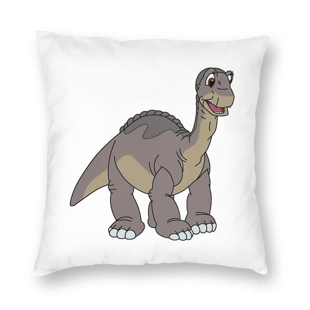 Land Before Time Littlefoot Square Pillowcase Polyester Linen Velvet Pattern Zip Decorative Throw Pillow Case Room Cushion Cover